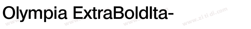 Olympia ExtraBoldIta字体转换